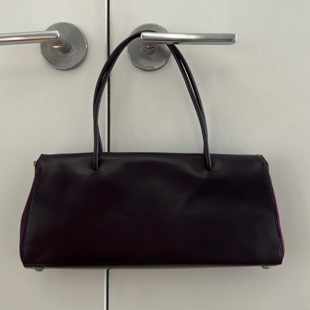JIL SANDER BURGUNDY SATCHEL